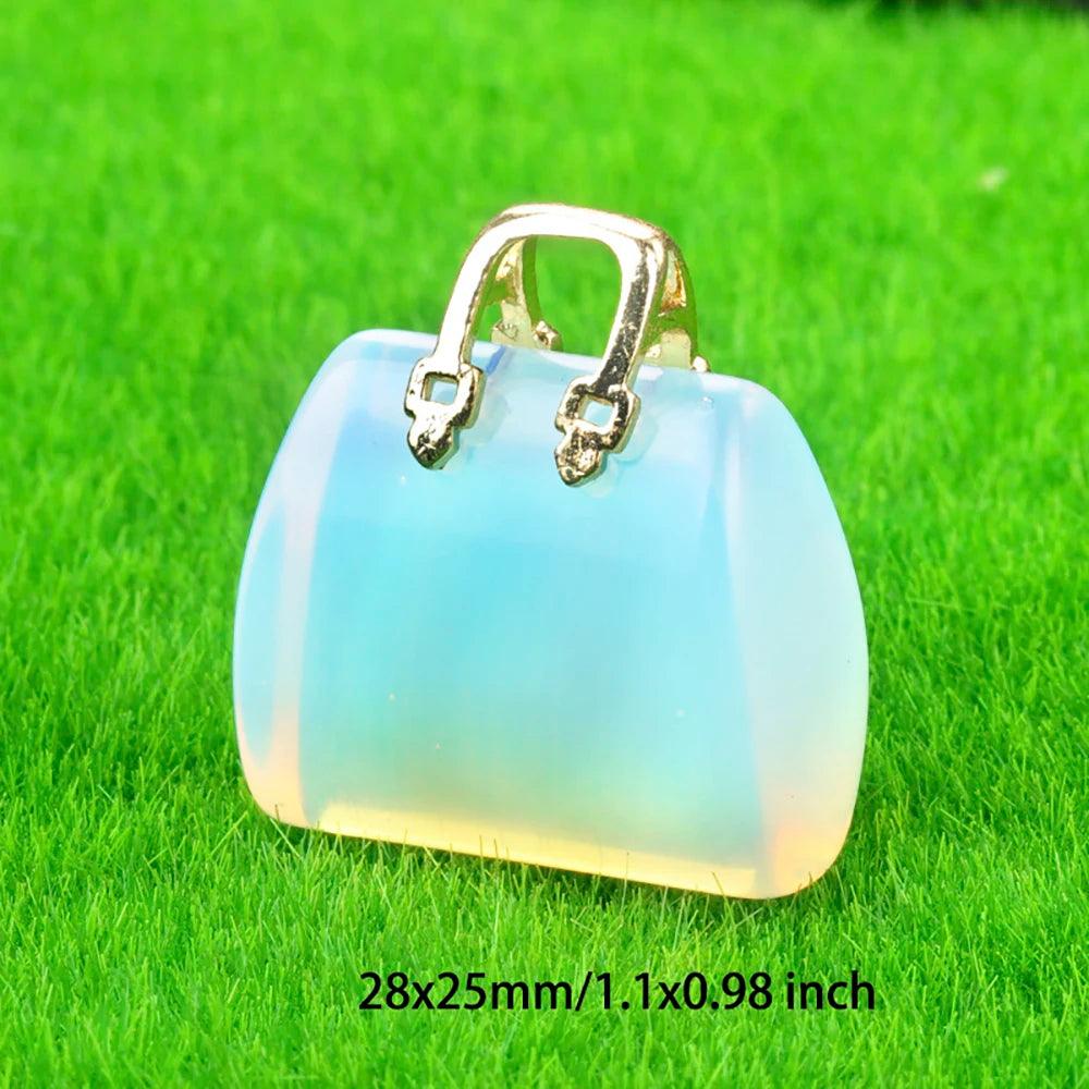 Natural Bag Shaped Stones Healing Crystals Gemstones Perfect Necklace Pendant For Reiki Energy Balancing Meditation