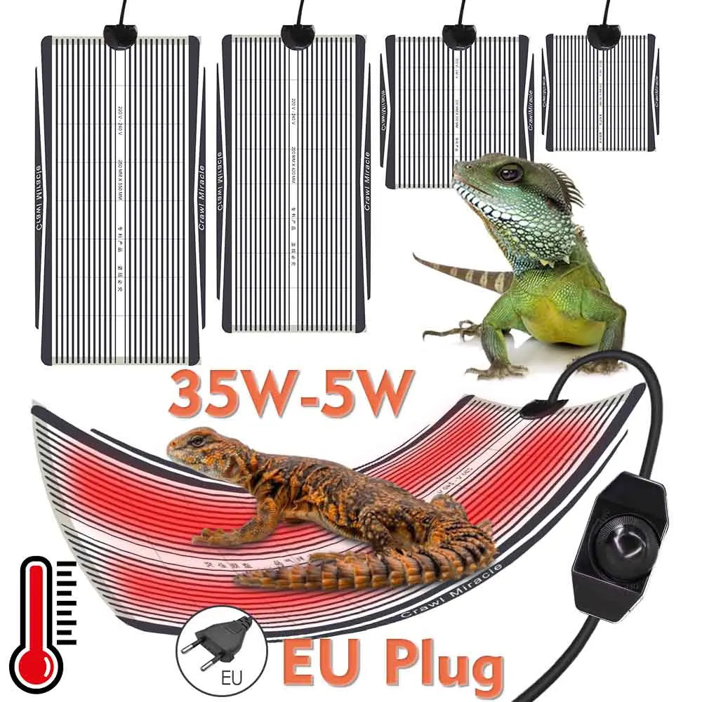 5/15/25/35W Plants Heating Pad Reptile Warmer Heat Mat with Temperature Control Waterproof for Indoor Garden Greenhouse Seedling