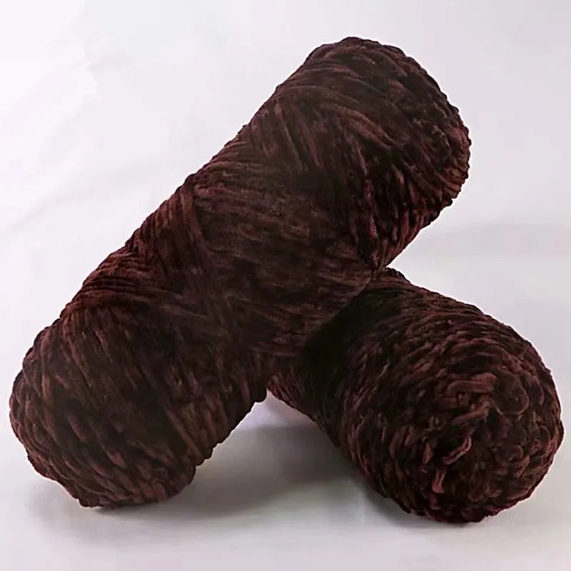 DIY Soft Chenille Yarn for Knitting and Crochet 100g 130M Polyester Velvet Amigurumi Dolphin Baby Plush