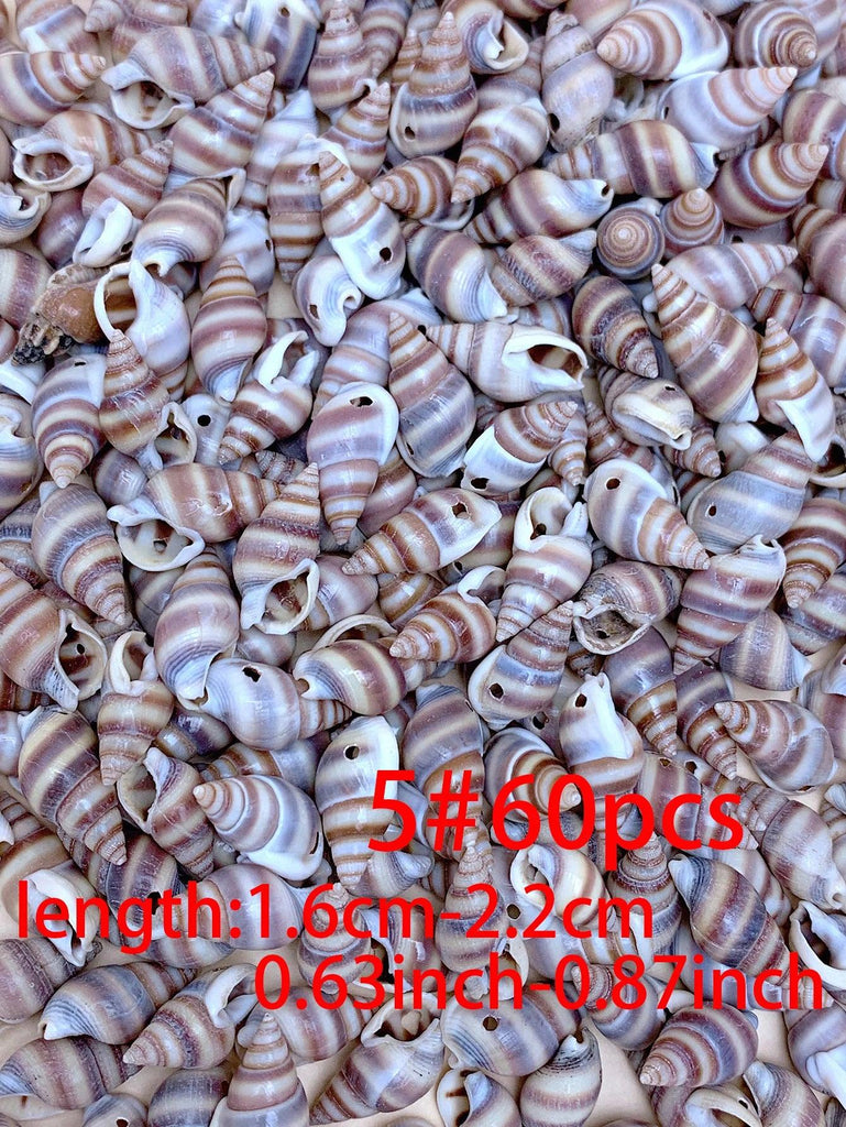30/60/120pcs natural handmade diy with hole shell suitable for bracelet necklace earrings pendant jewelry accessories
