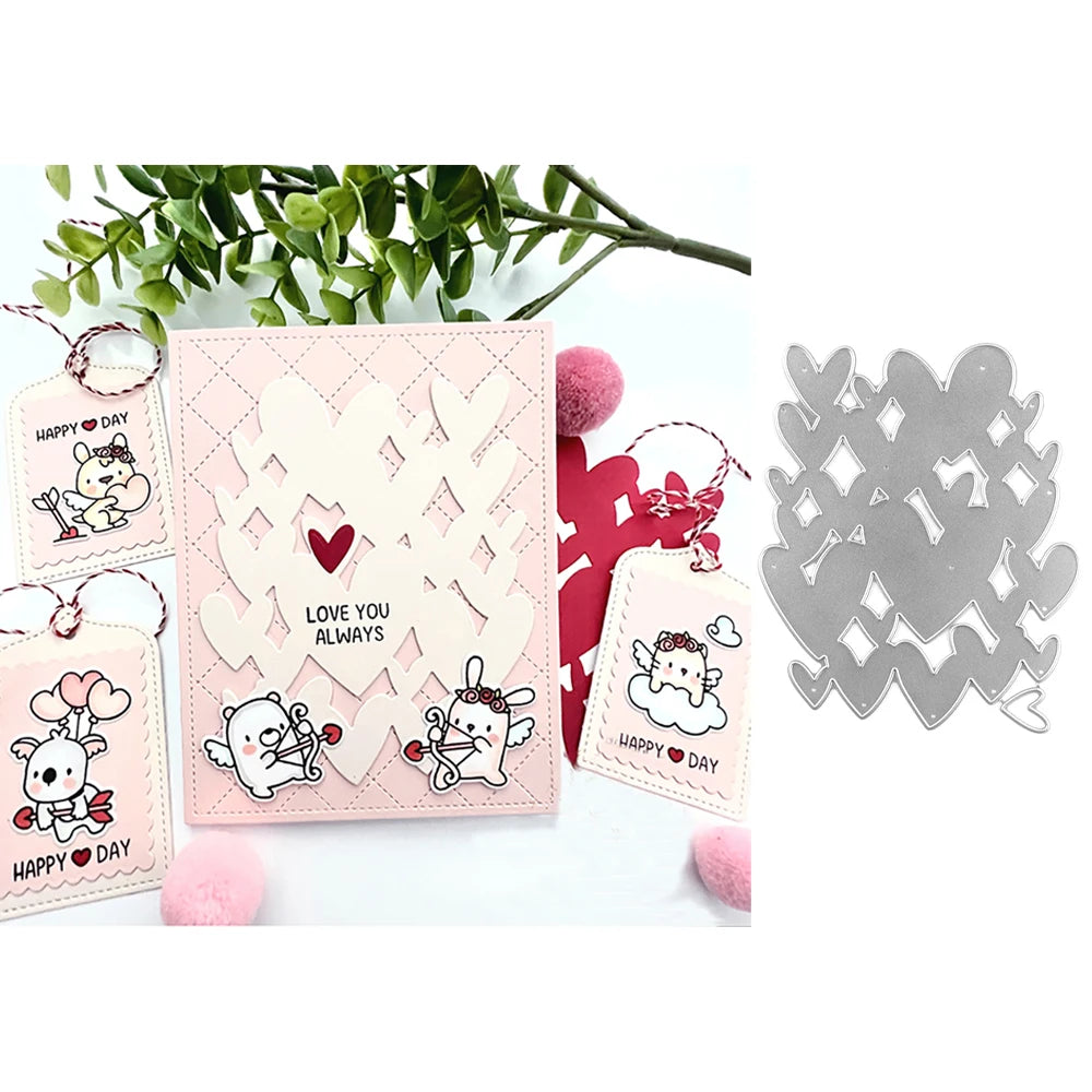 Happy Birthday Word Cutting Dies Sweet Feline Metal Die Cuts for DIY Scrapbooking Album Card Making Decoration