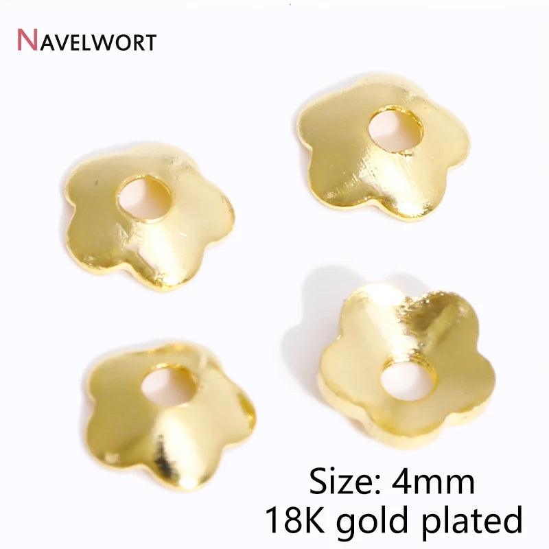14K/18K Gold Plated Brass Bead Caps,Caps For Beads,Flower Bead Caps For Jewelry Making,Caps For Bracelet,Accessories For Jewelry