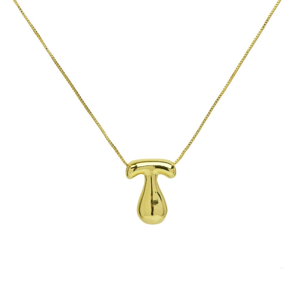 Trendy Gold Plated 18K Chunky Balloon Bubble Initial Letters Pendant Stainless Steel Choker Necklaces for Women Customized Chain