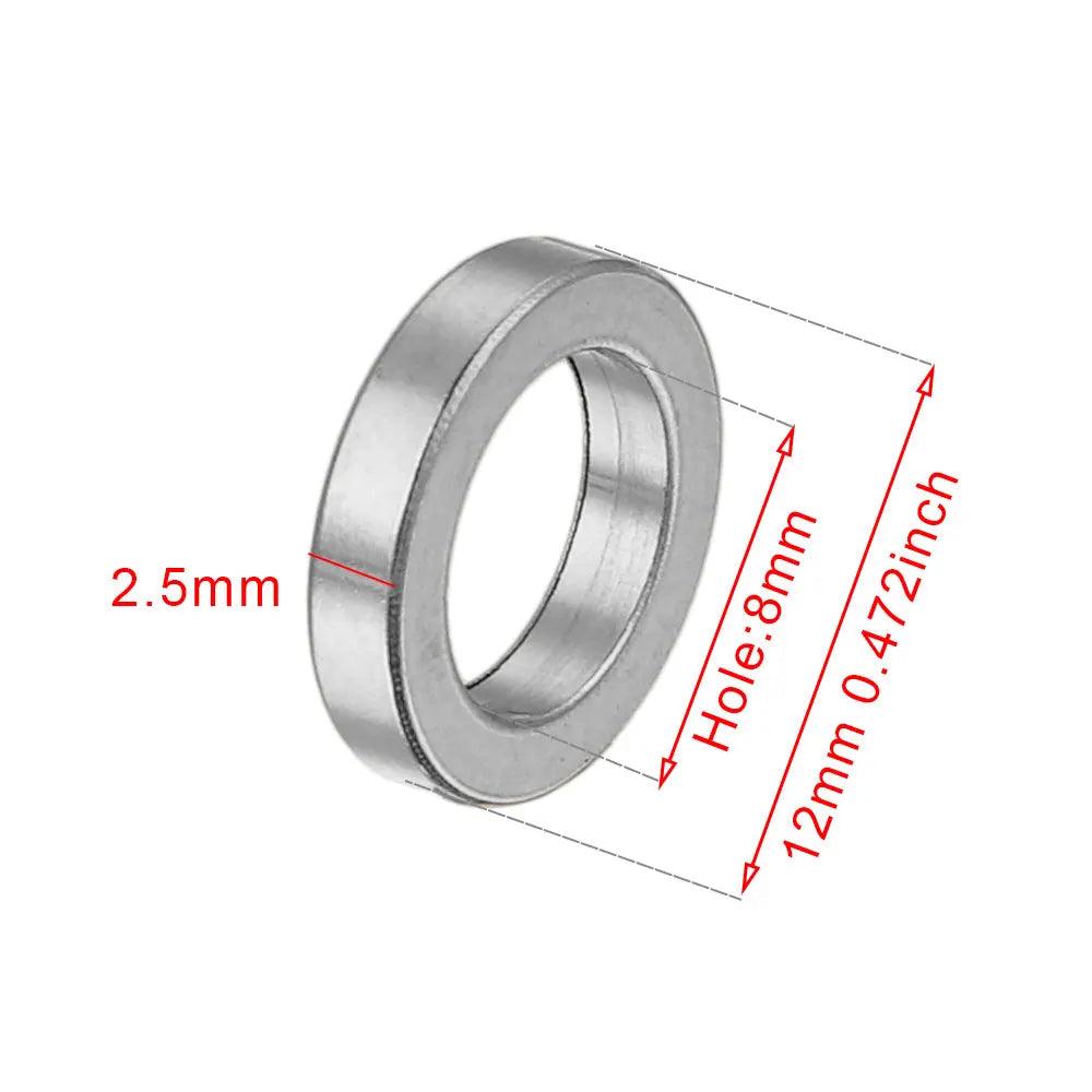10pcs Stainless Steel Flat Round Spacers Bead Disc Big Hole Loose Beads for DIY Bracelet Necklace Craft Jewelry Making Supplies
