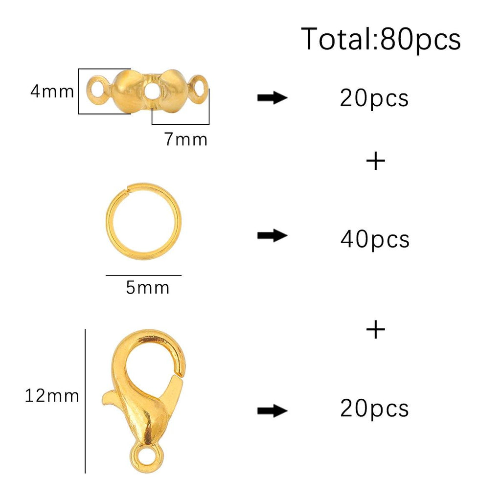 About160Pcs Lobster Buckle Single Loop Bag Buckle Connection Buckle Set Handmade DIY Making Jewelry Accessories Materials