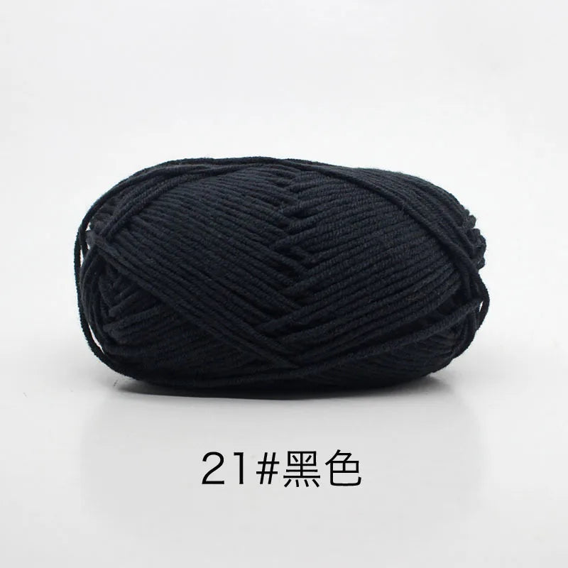 4ply Milk Cotton Knitting Yarn Set for Crochet Crafts and DIY Projects