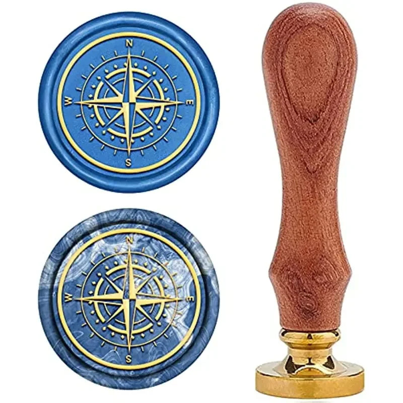 2.5cm Pure Copper Brass Magic Compass Series Wax Seal Print Stamp For Children Stamps For Scrapbooking  For Envelope Decoration