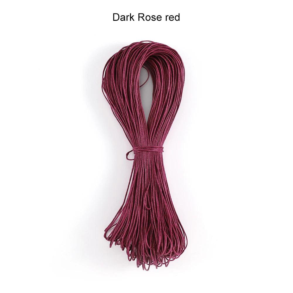 65m/Lot Waxed Cotton String Beading Cord Rope 1mm For Bracelet And Necklace Jewelry Making Weaving Supplies Accessories