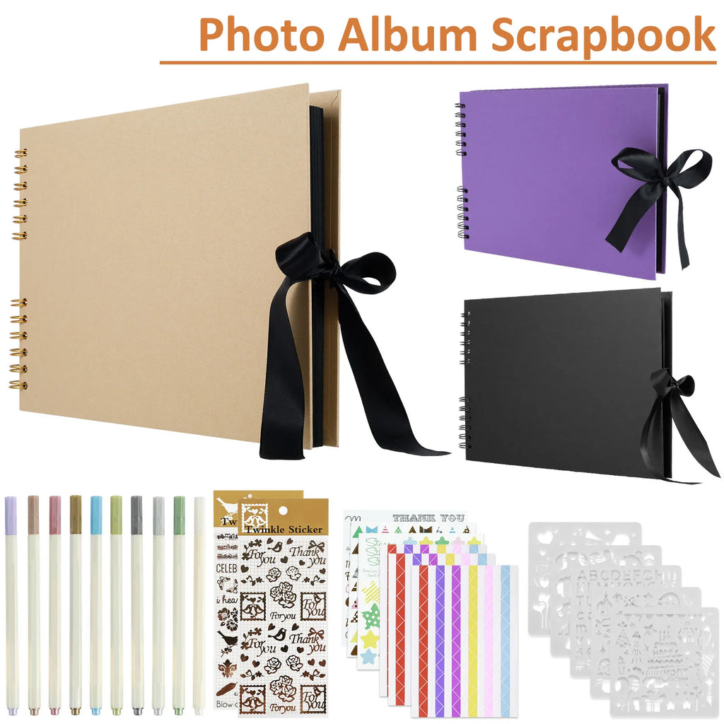 Scrapbook Photo Album DIY Memory Book Multipurpose Scrapbooking Albums Craft Double-Side Photo Book For Wedding Graduation