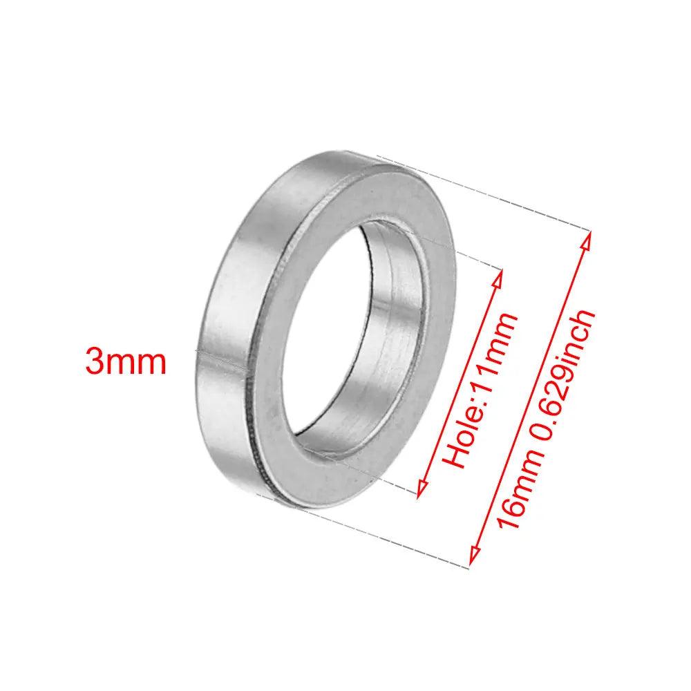 10pcs Stainless Steel Flat Round Spacers Bead Disc Big Hole Loose Beads for DIY Bracelet Necklace Craft Jewelry Making Supplies