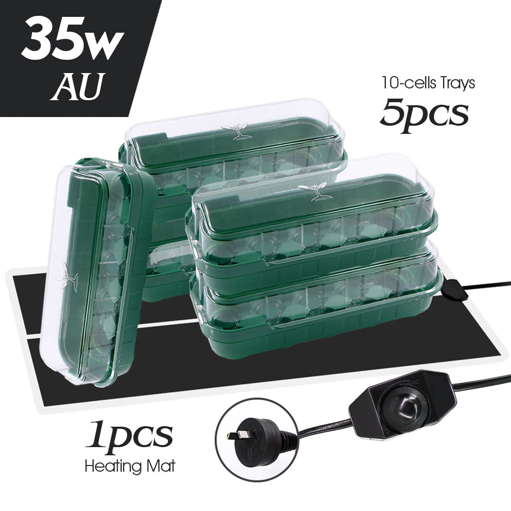 14/35W Plant Heating Pad Warmer Heat Mat  Nursery Seedling Trays Greenhouse Germination Box US/EU/UK/AU Plug Temperature Control