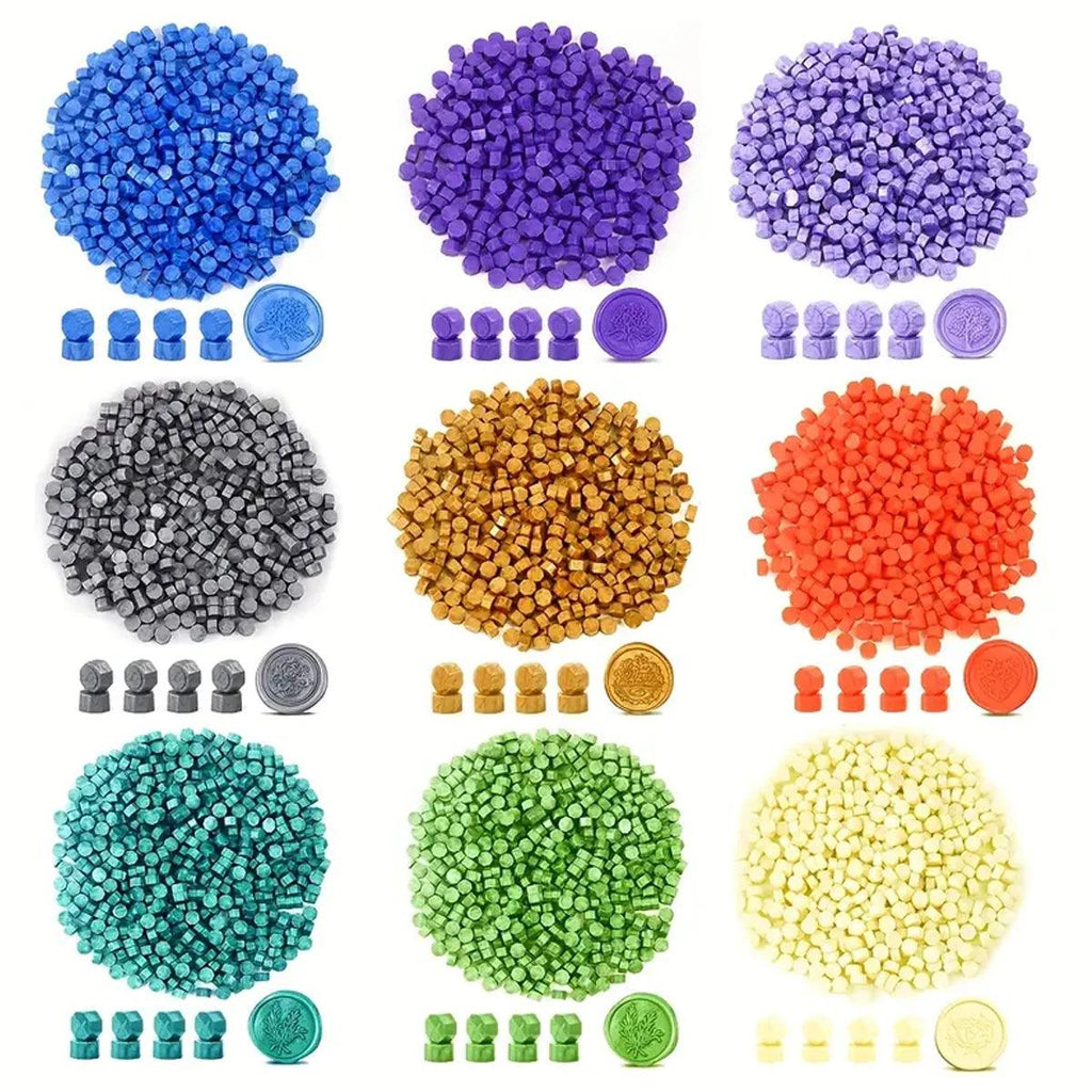 100pcs/bag Wax Seal Beads Kit, Wax Stamp Beads In Sealing Wax Kit for Letter Sealing And Envelope Stamp Wedding Invitation - Winord