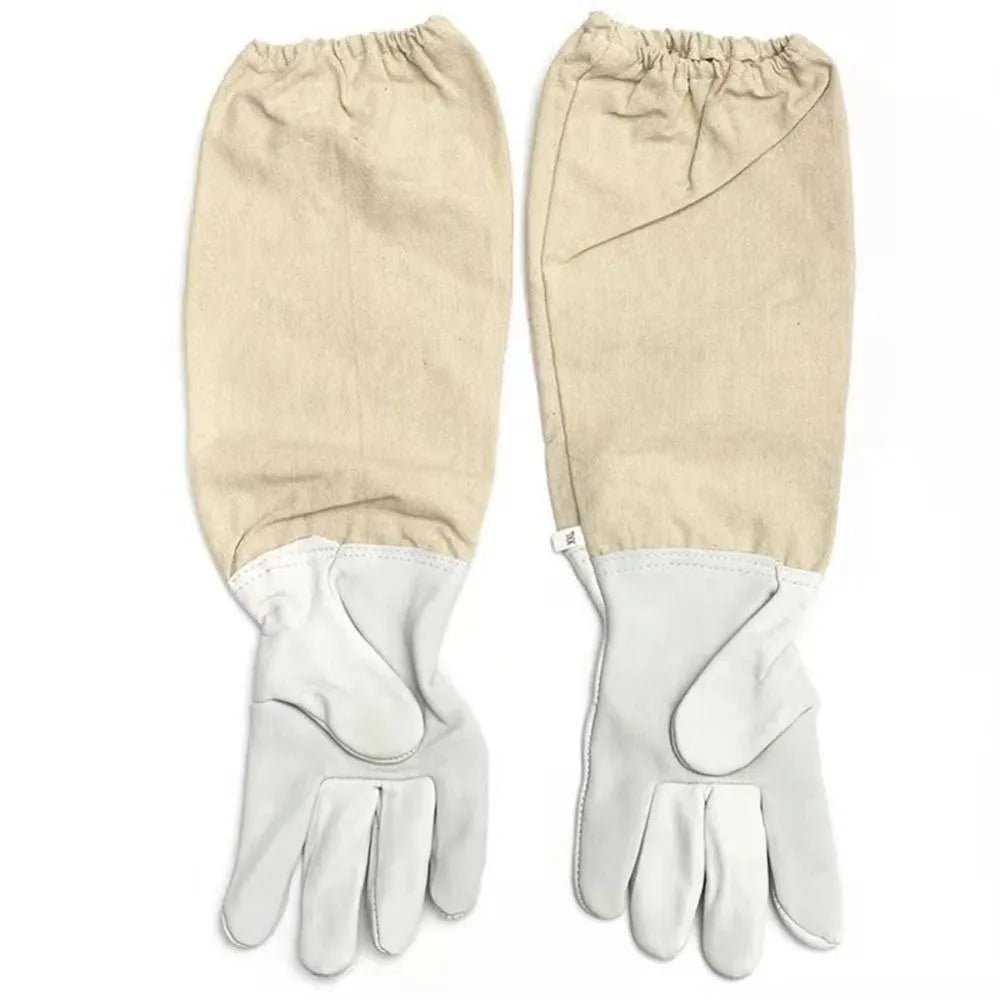Anti-Bee Protective Clothing Beekeeper Jumpsuit Thickened Leather Glove Zipper Space Suit Sheepskin Glove Beekeeping Equipment
