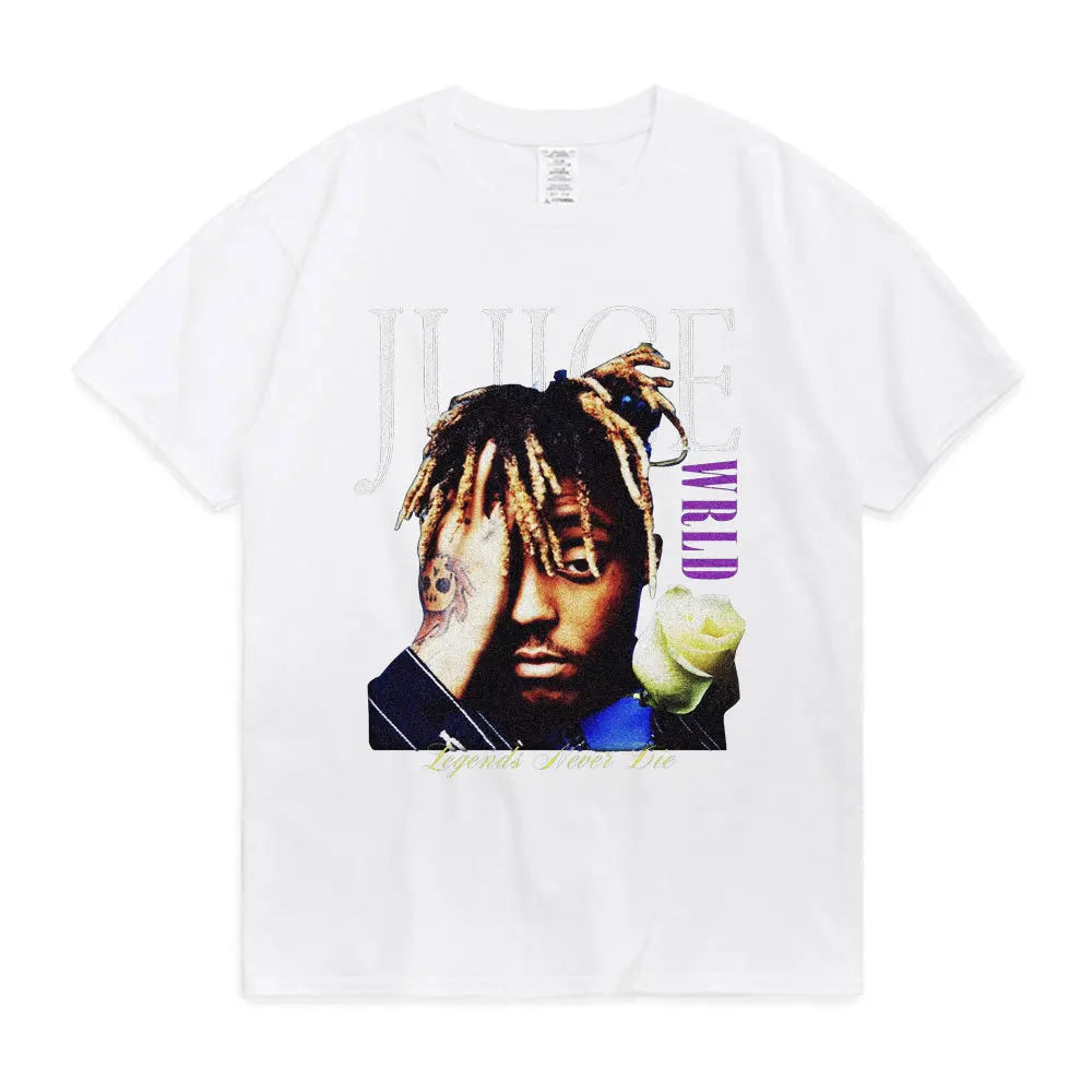 Rapper Juice Wrld 999 Short T Shirt Men's Women's Letter Printed Tshirts Y2k Casual Fashion Sportswear Summer Clothing