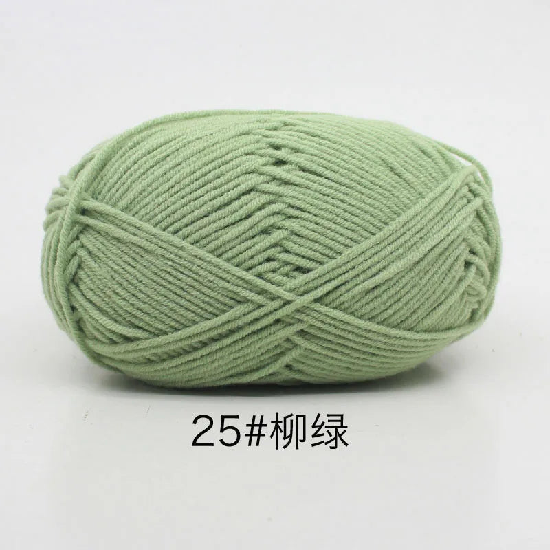 4ply Milk Cotton Knitting Yarn Set for Crochet Crafts and DIY Projects