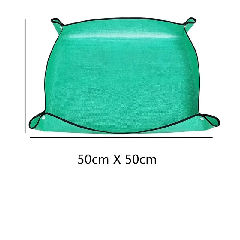 1pc Flower Pots Planting Mat Waterproof Transplanting Mats Foldable PE Plant Repotting Mat Gardening Planting Mat Home Gardening