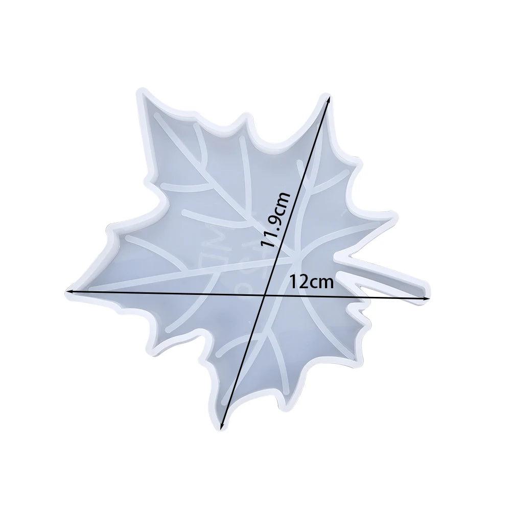 1Pcs Palm Trees Leaf Coasters Silicone Mold Maple Leaves Epoxy Resin Mould  For Hand Craft Ornamentation Home Table Decoration