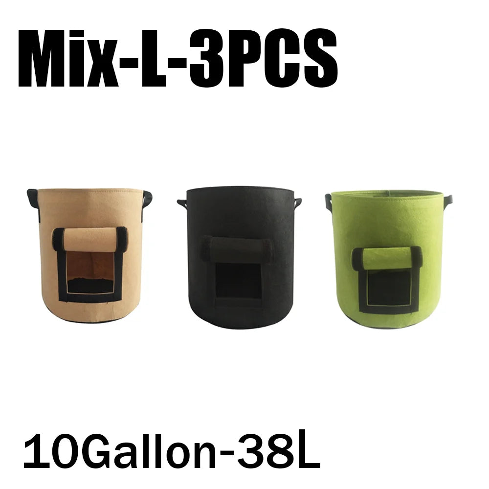 3Styles Felt plant grow bags nonwoven fabric garden potato pot greenhouse vegetable growing bags moisturizing vertical tools