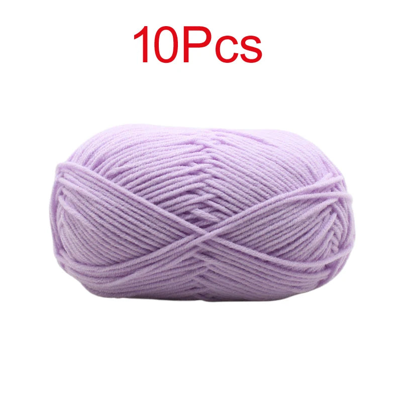 10 Pieces Multi Color Cotton Knitting Yarn Soft Warm Crocheting Yarn for Hand Knit Sweaters Hats Scarves Blankets Amigurumi