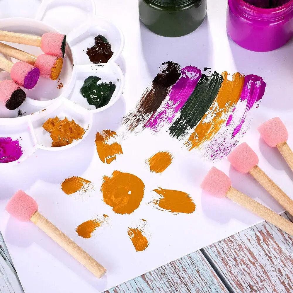 20Pcs Sponge Wood Rod Polymer Clay Home Cleaning Water Absorbing Tool Brush Pink