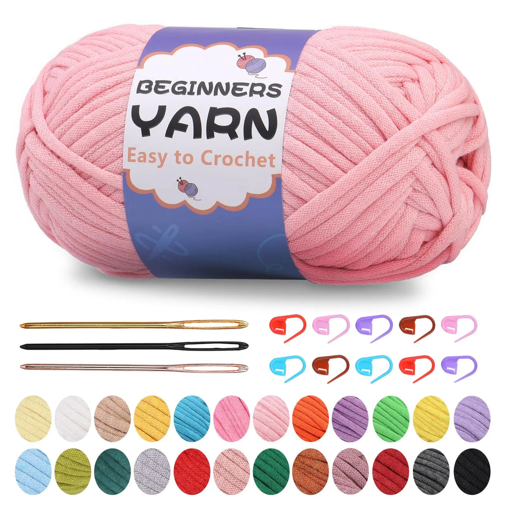 Fenrry 200g Crochet Yarn for Beginners with Stitch Markers
