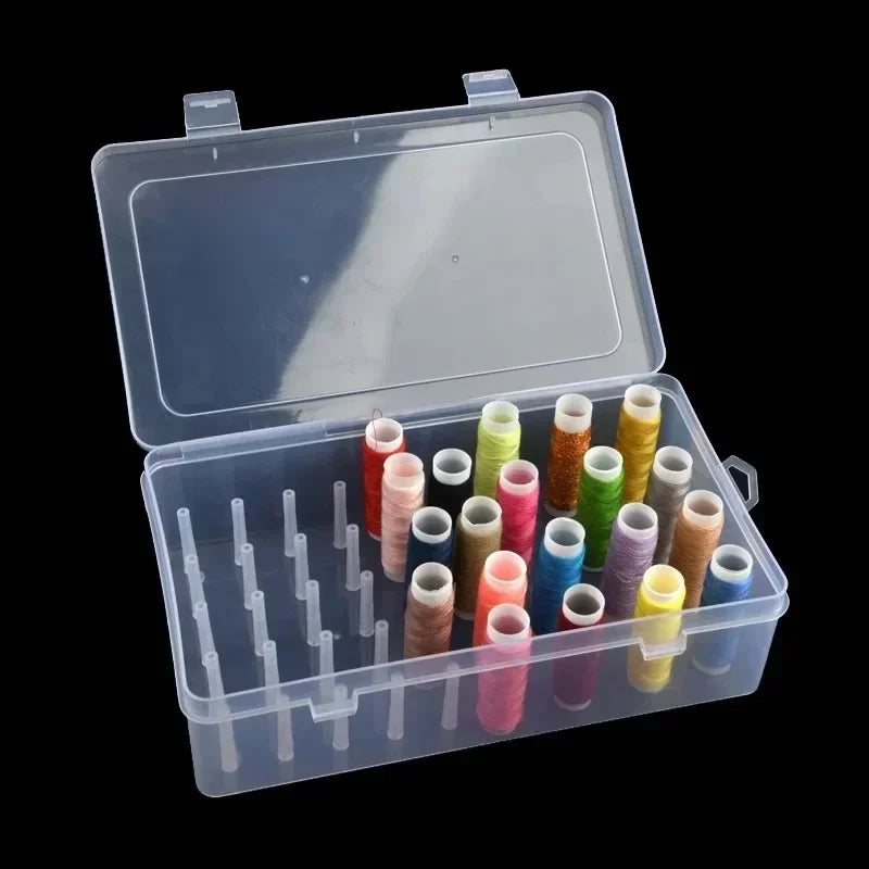 Sewing Thread Storage Box 42 Pieces Spools Bobbin Carrying Case Container Holder Craft Spool Organizing Case Sewing 24 Spools NE