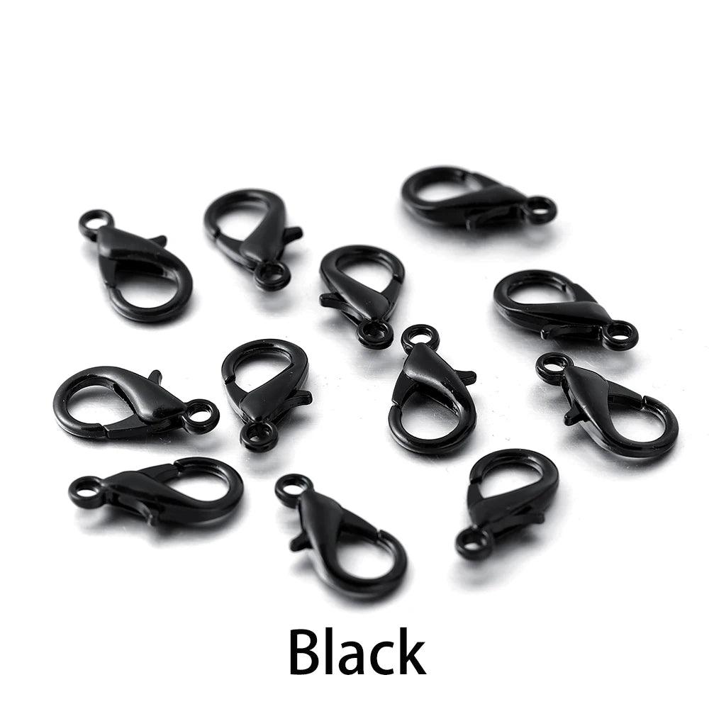 100pcs/lot Metal Lobster Clasps for Bracelets Necklaces Hooks Chain Closure Accessories for  DIY Jewelry Making Findings
