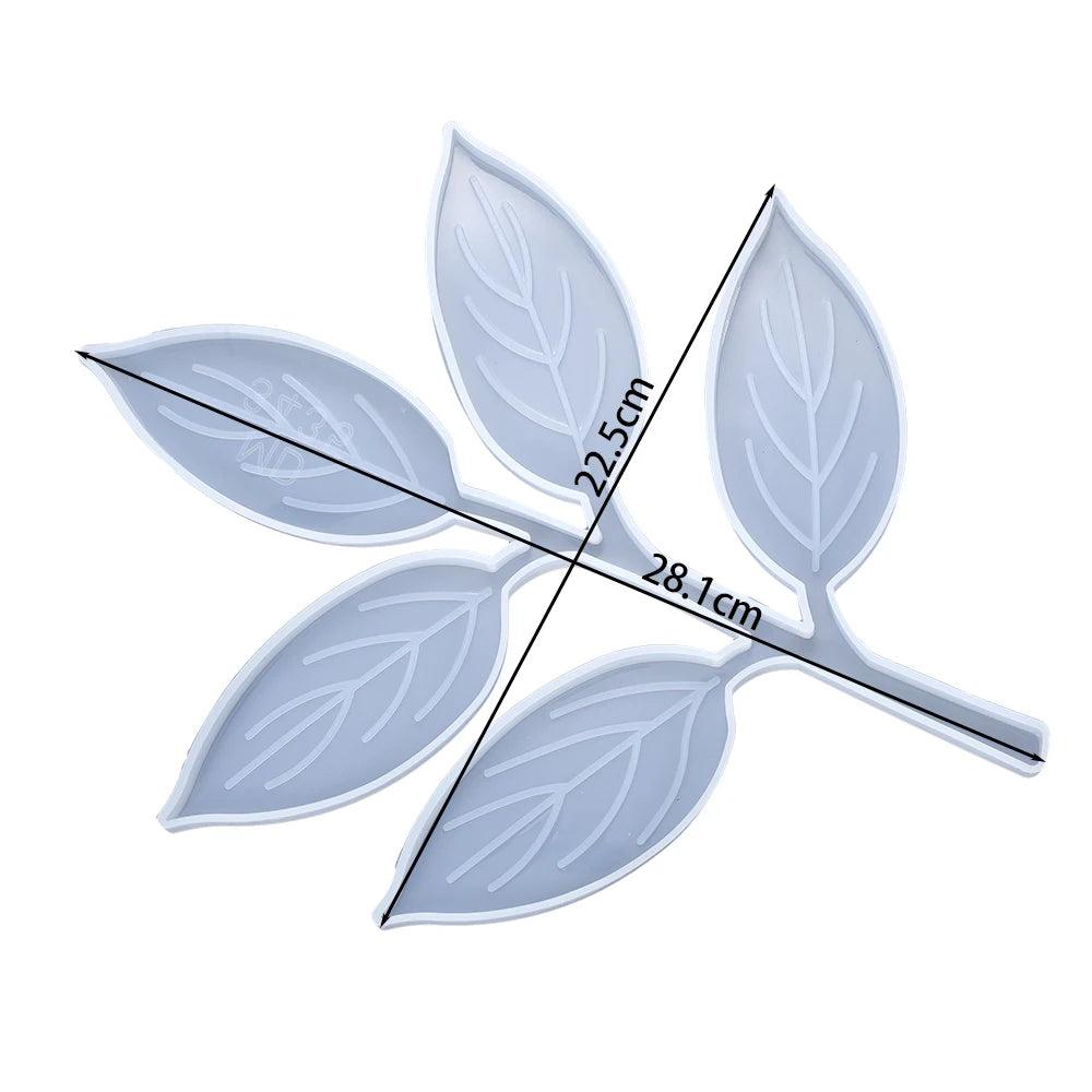 1Pcs Palm Trees Leaf Coasters Silicone Mold Maple Leaves Epoxy Resin Mould  For Hand Craft Ornamentation Home Table Decoration