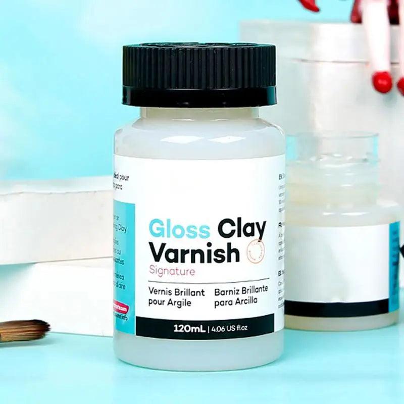 120ml Acrylic Varnish Gloss Clay Air Dry Varnish Long-Lasting Air Dry Clay Sealant Waterproof Air Dry Clay Sealant for Glossy