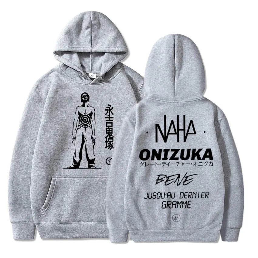 French Rap Band Le Monde Chico Album PNL Onizuka Print Hoodie Oversize Hoodies Streetwears Casual Hip Hop Hooded Sweatshirts