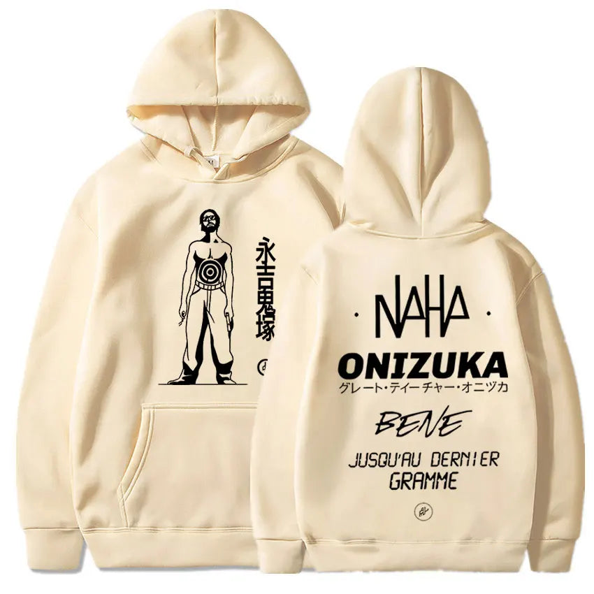 French Rap Band Le Monde Chico Album PNL Onizuka Print Hoodie Oversize Hoodies Streetwears Casual Hip Hop Hooded Sweatshirts