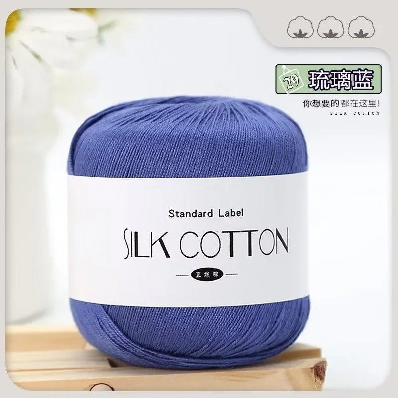 Silk Lace Cotton Milk Crochet Yarn 50g Soft Knitting Thread for Baby Hand Knitting Supplies