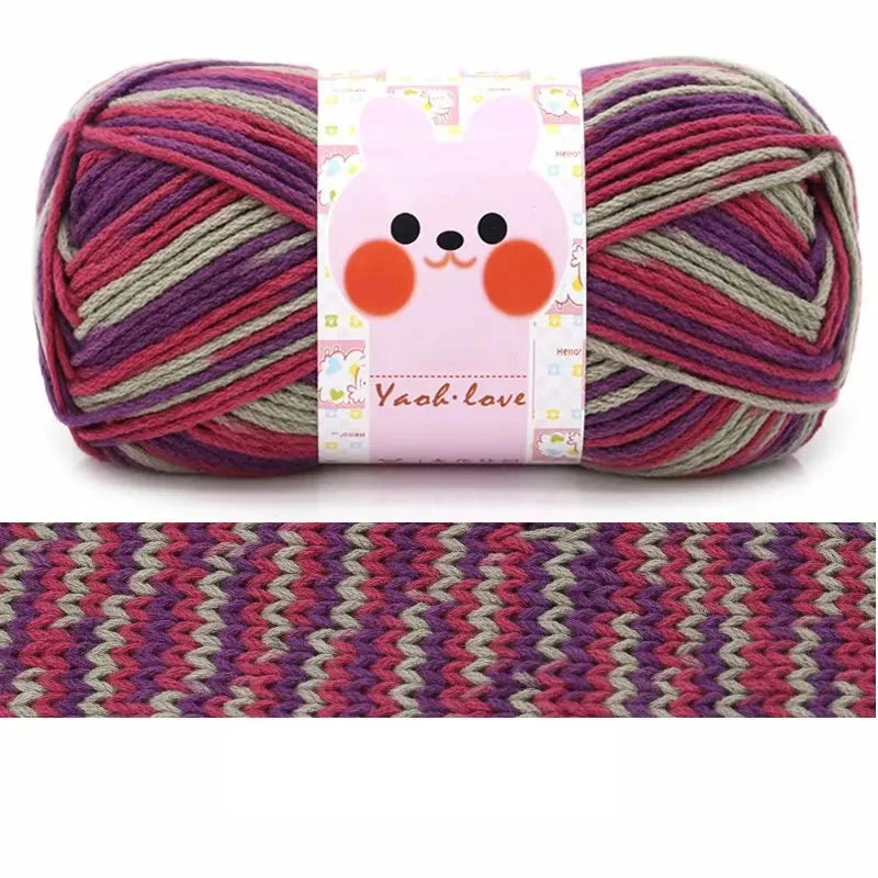 Milk Cotton Thick Yarn 170M Roll 100G For Hand Knitting