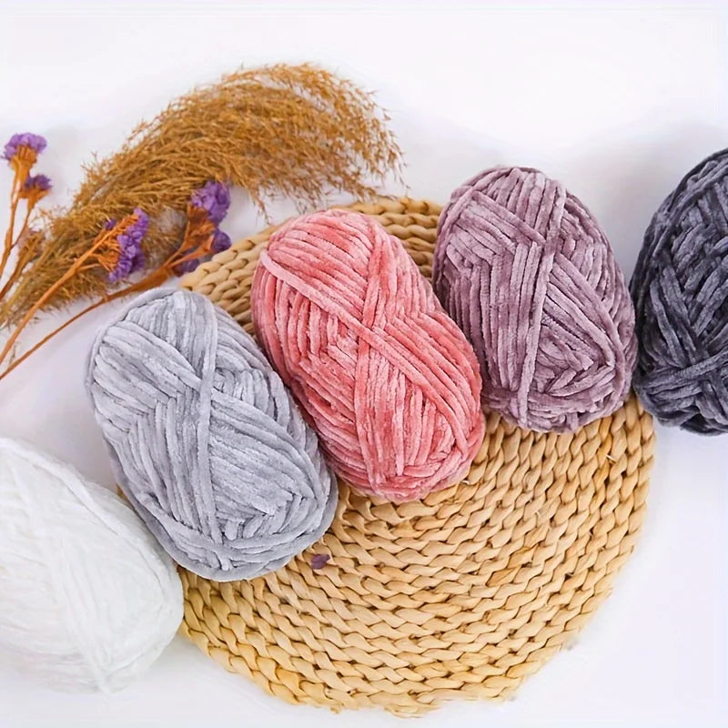 Soft and Cozy Velvet Yarn for Knitting and Crocheting Perfect for Blankets Clothes Scarves Dolls and Bags