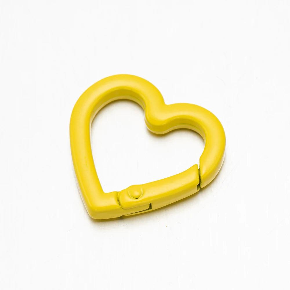 5pcs Heart Carabiner Trigger Snap Clip Spring Keyrings Buckle Hooks for Key Ring Keychains Bag Purse Handbag Craft Making Supply