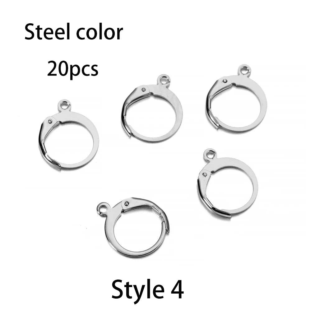 20-100pcs French Earrings Clasps Hooks Fittings DIY Jewelry Making Iron Hook Earwire Earring Findings Supplies