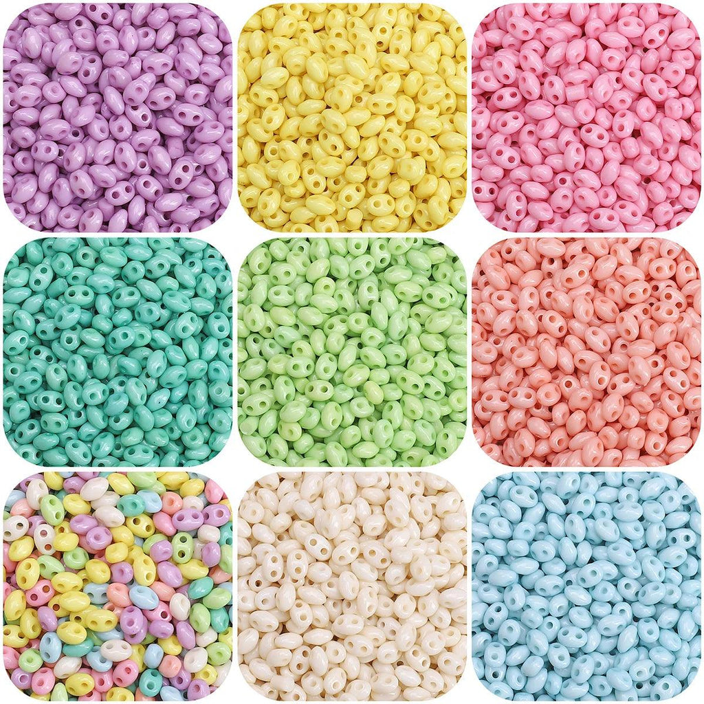 6x4mm 100-200Pcs Acrylic Double Hole Pig Nose Beads Novel and Unique Loose Beads Handmade DIY Jewelry Bracelet Earring Accessori