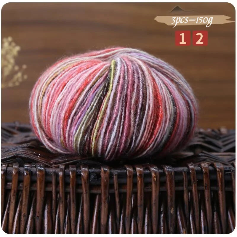 Camouflage Cotton Yarn 150g Medium Thick DIY Crochet Thread