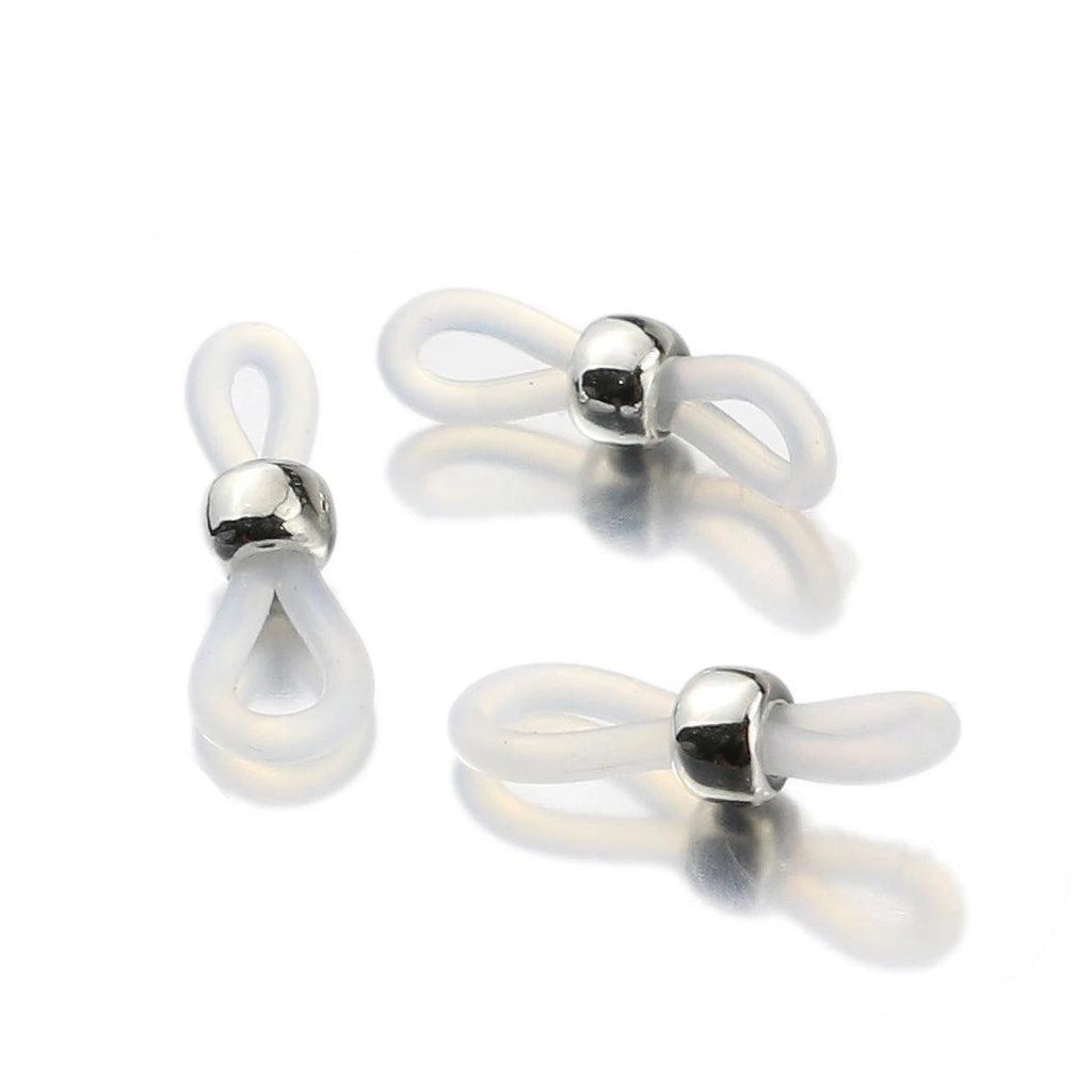 20pcs Eyeglass Chain Ends Adjustable Spring Rubber Ends Connectors for Eye Glasses Holder Necklace Chain DIY Jewelry Making