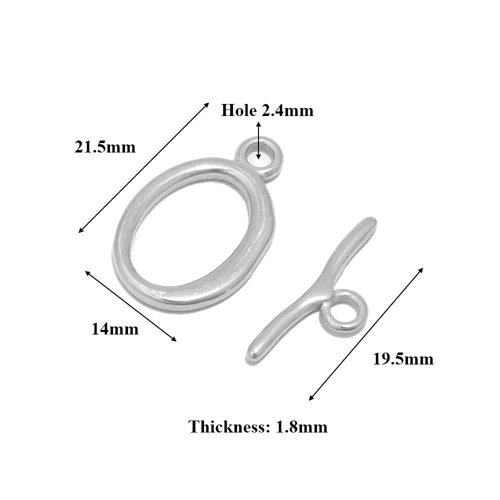 4 Sets Stainless Steel Gold Toggle OT Clasps for DIY Jewelry Making Necklaces Connectors Fasteners Bracelets Hooks Supplies
