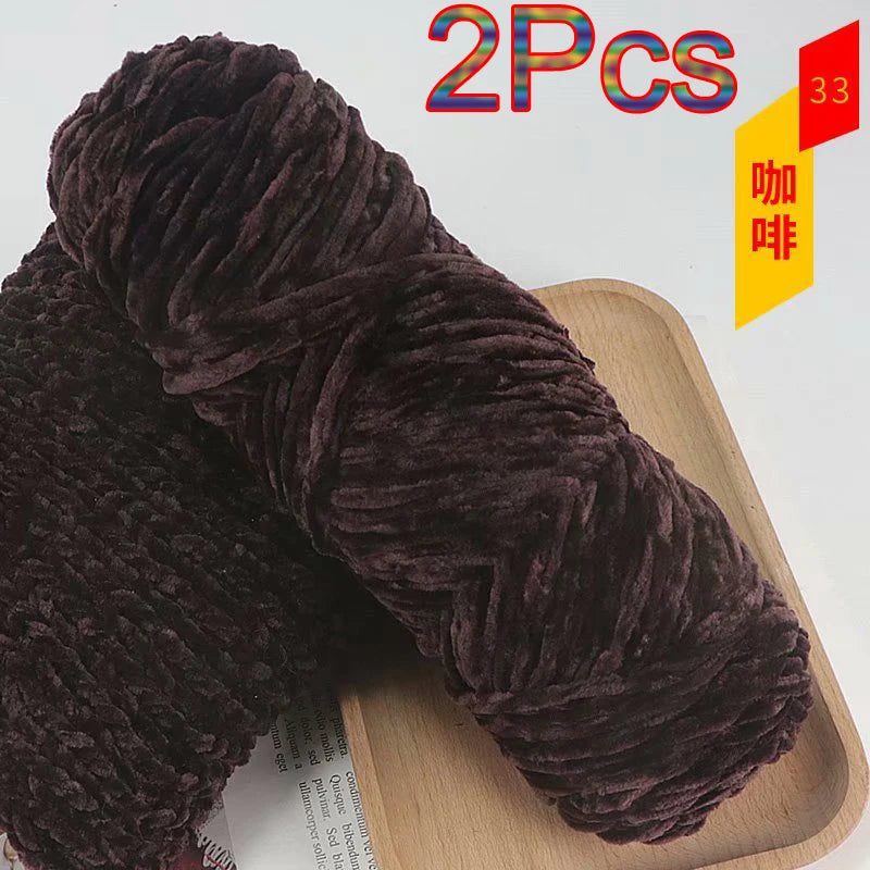Chenille Velvet Yarn 100 Percent Polyester Amigurumi