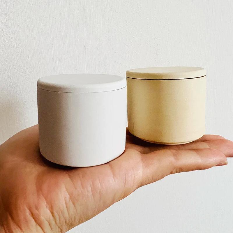 Round Ring Storage Box Cement Mold Concrete Candlestick Silicone Mold Trinkets Storage Box Plaster Epoxy Resin Molds