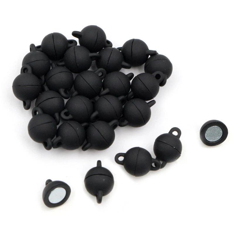 5 Sets  Love Heart Round Shaped Magnetic Connected Clasps Beads Charms End Caps for DIY Couple Bracelet Necklace Making