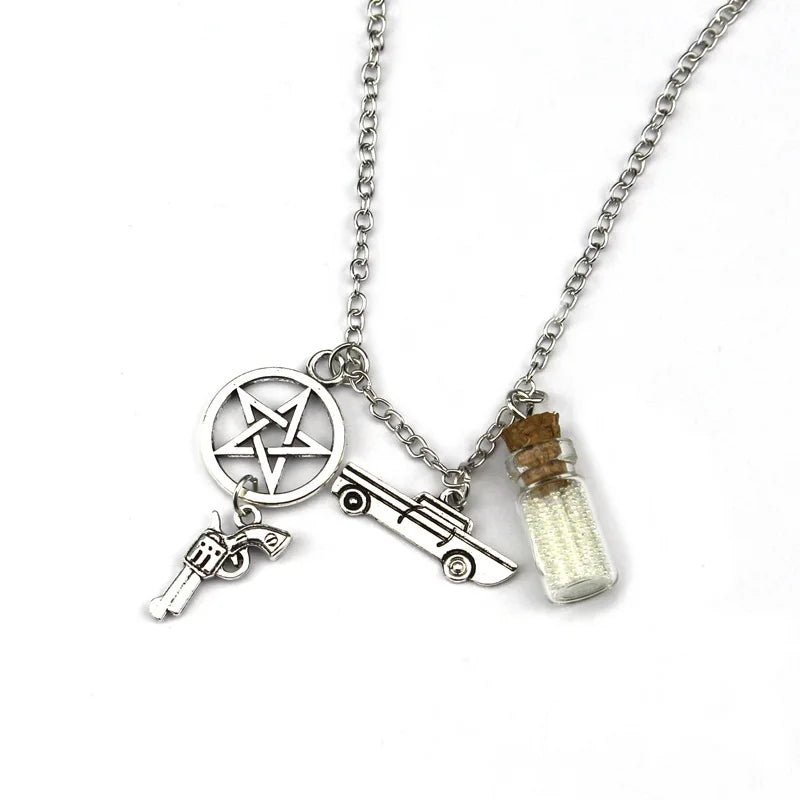 Angel Wicca Dean Winchester Jensen Ackles Supernatural amulet pendant necklace Drop Ship