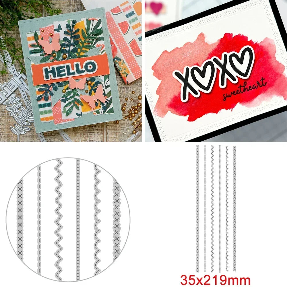 Wavy Sun Bold Curves Metal Cutting Dies Balloon Arched Stacked Pocket Book Frame Die Cut Set for DIY Scrapbooking Crafts