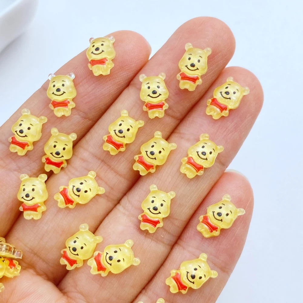 50Pcs New Cute Mini Resin Little Bear Flat Back Free Shipping Jewelry Making Manicure Hairwear Accessorie