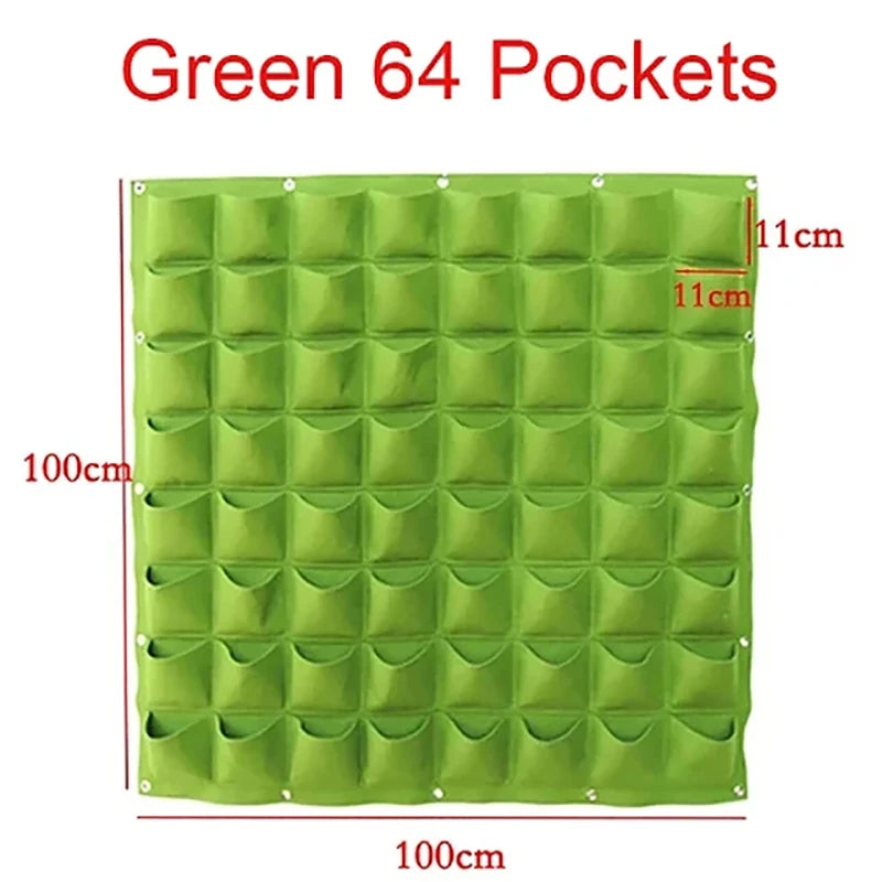 Wall Hanging Planting Bag Multiple Pockets Grow Bag Planter Vertical Garden Vegetable Living Bonsai Flower Plant Pot Home Supply
