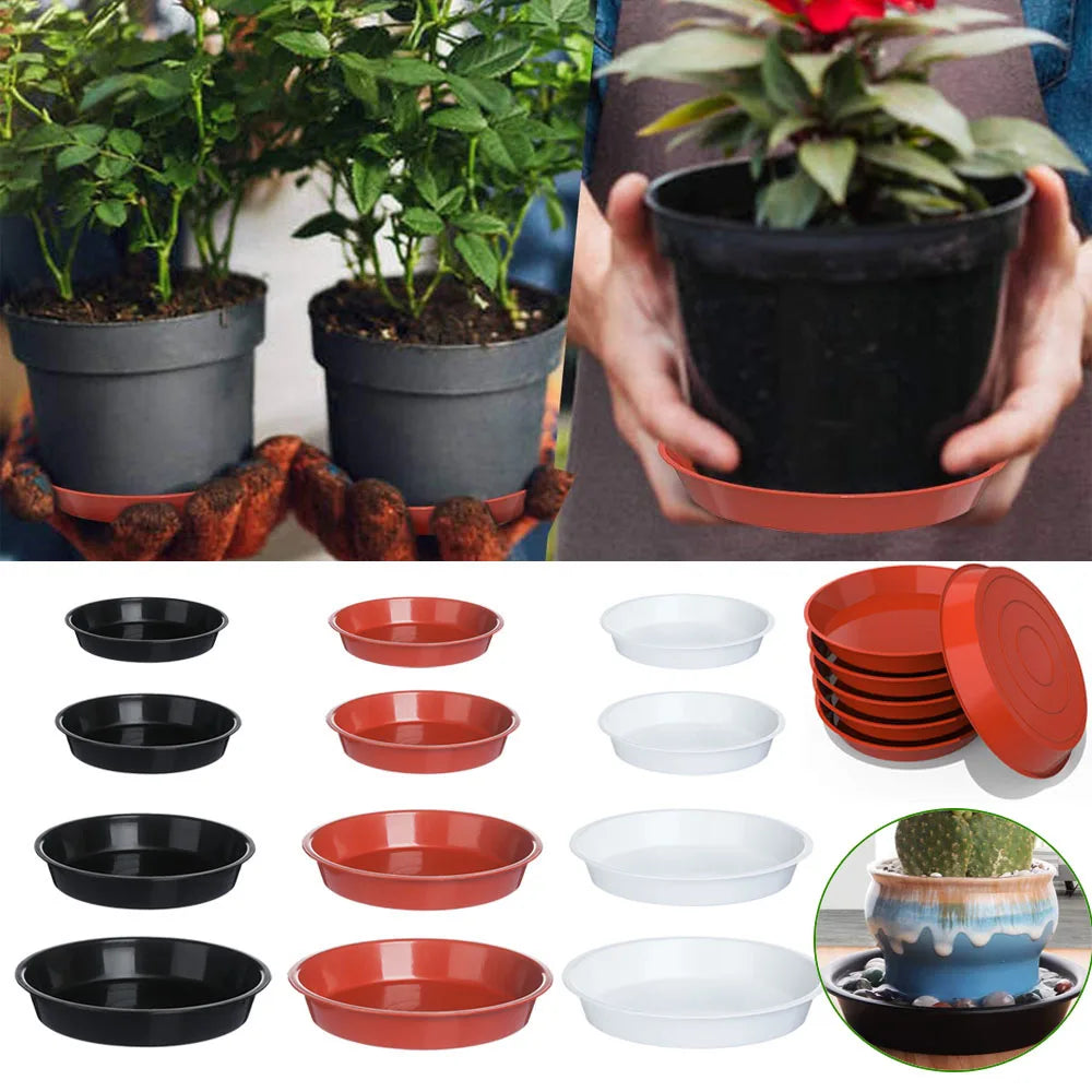 3Pcs Plant Saucer 4/6/7/8/10 inch Drip Trays Plastic Tray Saucers Indoor Outdoor Flower Pot Round