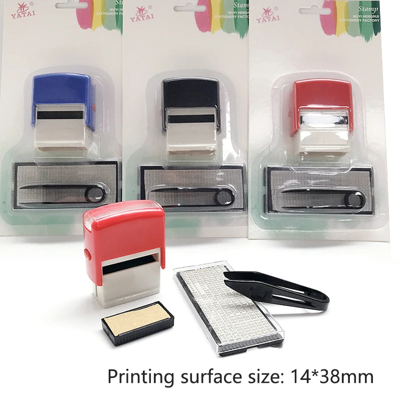 DIY Rubber Stamp Kit Custom Personalized Self Inking Business Address Name Number Letter Handicrafts Printing