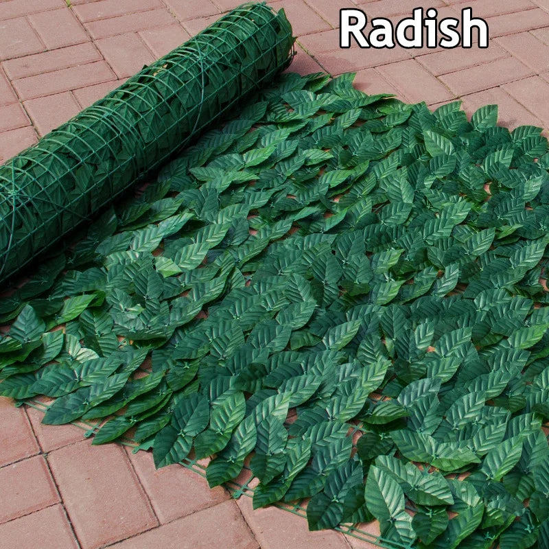 Artificial Ivy Hedge Green Leaf Fence Panels Faux Privacy Fence Screen for Home Outdoor Garden Balcony Decoration 1X3m